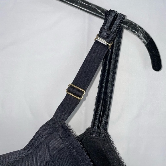 Cacique Bra Plunge Underwire Lace Festival Full Coverage Mesh Back Double Strap - Picture 10 of 10